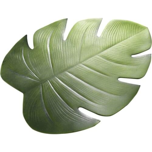 Tableware Pad Placemat Table Mat Palm leaf Heat Insulation Non-Slip Simple Placemats Disc Coaster Placemat for Dining Table