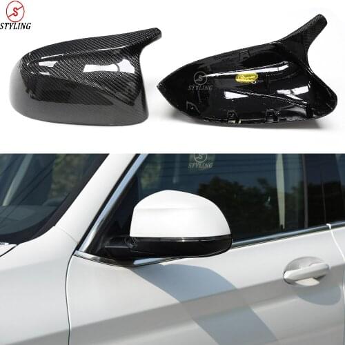 Carbon Fiber Mirror Cover For BM W X3 G01 X4 G02 X5 G05 2018-UP Replacement Style Rear Side View Mirror Cover M Look With M Logo