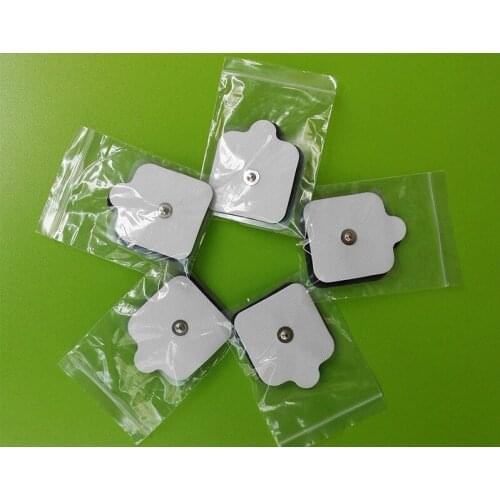 3.9mm snap 40pcs 5x5cm Square Replacement Electrode Pads for HSY2230 Tens/ EMS units COMPEX Muscle Stimulator Empi machine free