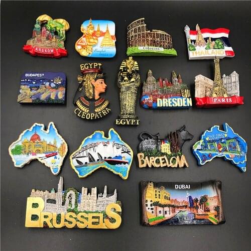 BABELEMI Fridge Magnet souvenir Hungary Dubai Thailand Poland Egypt Italy Australia Germany Spain Belgium refrigerator magnet