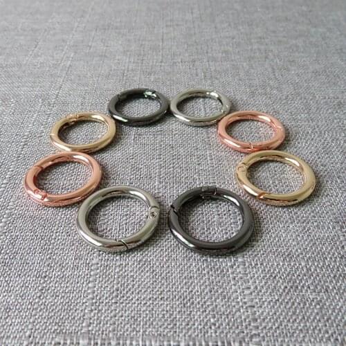 50 pcs 20mm Metal spring gate O ring openable key ring leather bag belt strap chain buckle snap clasp luggage DIY Accessories
