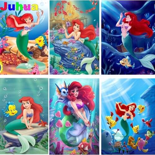 Cartoon Mermaid 5d DIY Diamond painting full drill Princess diamond emboridery gift mosaic diamond stitch kids room Decor