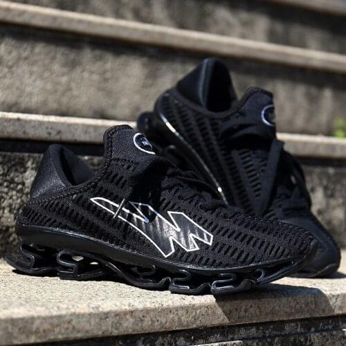 Mens Running Shoes Breathable Cushioning Stylish Male Sneaker Nonslip Blade Sole Outdoor Trail Walking Tourism Sports Shoes New