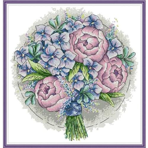 Bouquet-Dream cross stitch kit aida 14ct 11ct count print canvas cross stitches needlework embroidery DIY handmade