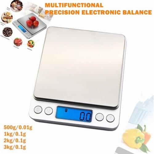 500g/0.01g 1kg/2kg/3kg/0.1g LCD Portable Mini Electronic Digital Scales Pocket Case Postal Kitchen Jewelry Weight Balance Scale