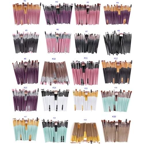 22 colors new design Pro Cosmetic Make up brushes 20pcs/set Professional Soft Facial Powder Foundation Makeup Brush Set & kits