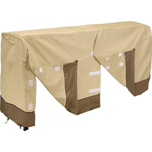 Dust Protection Cover Firewood Shed 210D Wood 4 Feet: Length 122 * Width 61 * Height 107cm Brown Outdoor Rainproof Windshield