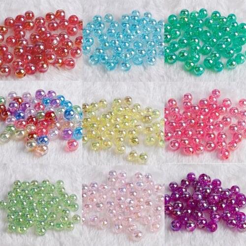 50/100Pcs/Pack 6/8/10mm Round Shape Colorful Bracelet Department Spacer Beads For DIY Jewelry Making Accessories