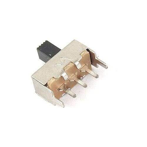 100x 5mm Height Knob 3 Pin 2 Position 1P2T SPDT Vertical Slide Switch 0.1A 12V DC SS12F44-G5