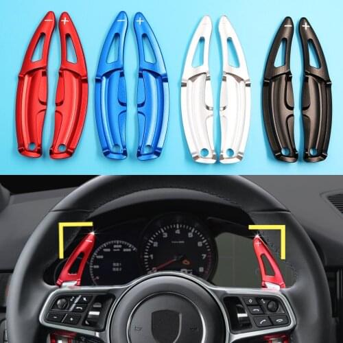 Steering Wheel Paddle Shifter Extension Aluminum Fit For Panamera Boxster Cayenne Porsche 911 Spyder 918 2015-2017