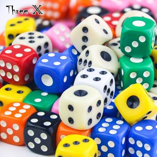 Six Sided Dice Small 14mm Size Multicolor Great for Board Games Casino Parties and Game Party Favors Teaching Math Tabletop RPGs
