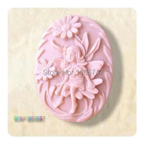 Angel baby shaped silicone soap mold decorative flower 3D soap moulds