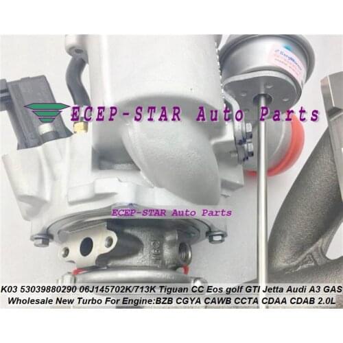 Turbo K03 53039880290 06J145702K 06J145713K 06J145701T For Volkswagen VW Tiguan CC Eos golf GTI Jetta For Audi A3 GAS DOHC 2.0L