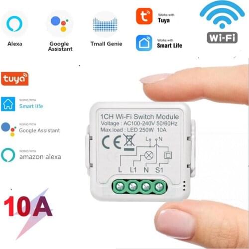 1/2 Way DiY WiFi Smart Light Switch Relay Module Smart Home Smart Life/Tuya APP Remote Control Work With Alexa Echo Google Home