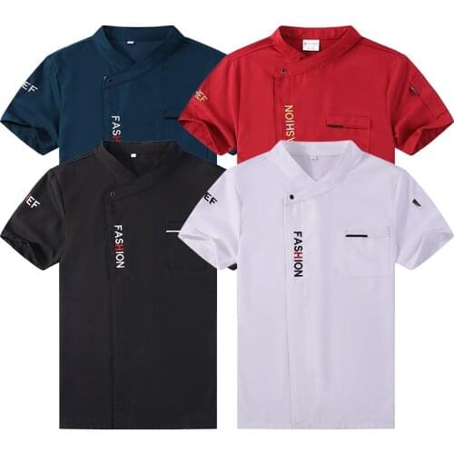 Chef Uniforms Short Sleeve Men Baking Restaurant Breathable Mesh Catering Work Clothes Chef Jackets