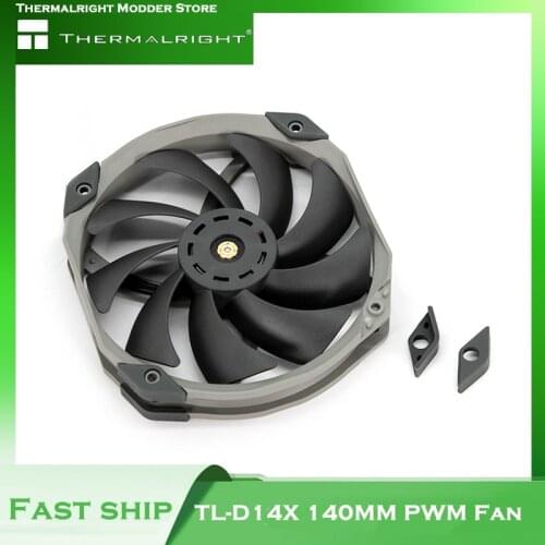 Thermalright TL-D14X 14cm PWM Fan 4Pin Computer Case Cooling 12cm Mounting Hole 1800 RPM 95.5 CFM Super Air Volume Servo Level