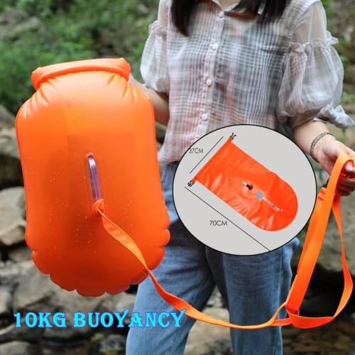Large capacity water inflatable buoyancy bag Anti drowning bladder Waterproof Storage Dry Backpack Survival Buoy Drifting River
