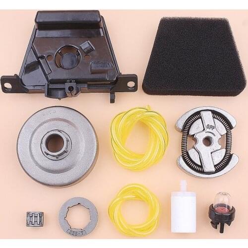 .325 7T Clutch Drum Sprocket Rim Air Filter Complete For Jonsered CS2137 CS2138 Fuel Filter Line Primer Bulb Bearing Chainsaw