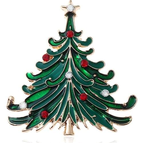 CINDY XIANG Colorful Green Paint Christmas Tree Brooches For Women Backpack Sweater Accessories Pins Party Casual Pins New 2018