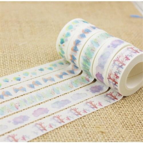 15mm X 10m Cute Kawaii Heart Star Washi Tape Lovely Bird Decorative Masking Tape For Scrapbooking Diar School Office Supply