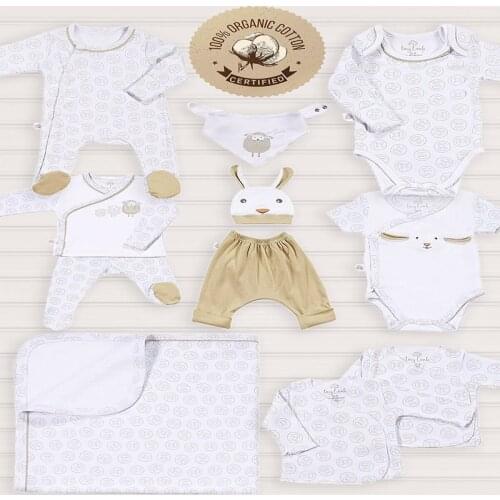 Baby Newborn Boy Girl Clothes 11 Pcs Set Organic Cotton Muslin Cloth Summer 2021 детская оде одежда для новорождëных комплекты