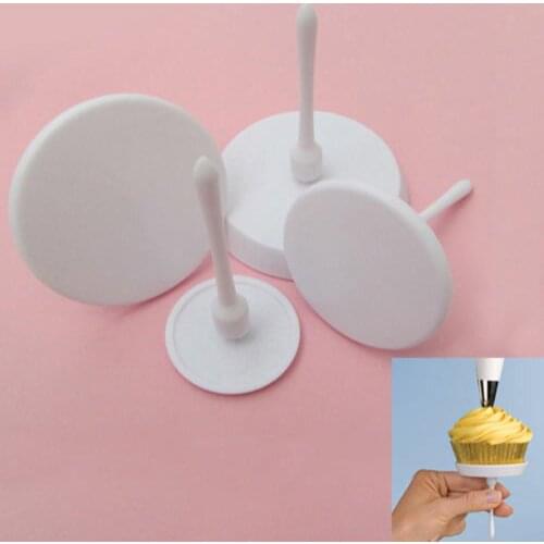 4pcs/set Cake Flower Nails Plastic Piping Nail Baking Piping Stands Removable Ice Cream Cake Diy Decorating Tools Needle Baking