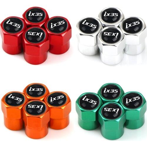 4PCS Car Styling Car Wheel Tire Valve Stem Caps Cover Auto Parts For Hyundai IX35 Auto Exterior Accessories