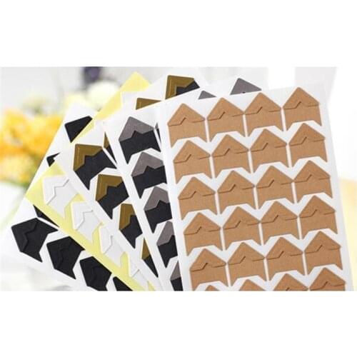 DIY scrapbook Retro paper paste style photo album corner 24 viscose per Sheets 8 colors for selection FREE SHIPPING