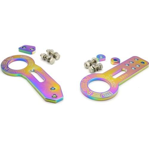Anodized Universal Front Rear Tow Hook Billet Aluminum Towing Kit For Racing