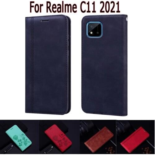 Flip Cover For Realme C11 2021 Case Phone Shell Etui Funda On Realme C 11 Case Wallet Leather Book Magnetic Card Hoesje Capa Bag