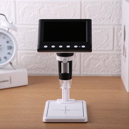 Digital Microscope Electronic 2MP 4.3 Inch HD LCD Display 1000X Magnifier Tool Continuous Amplification Magnifier