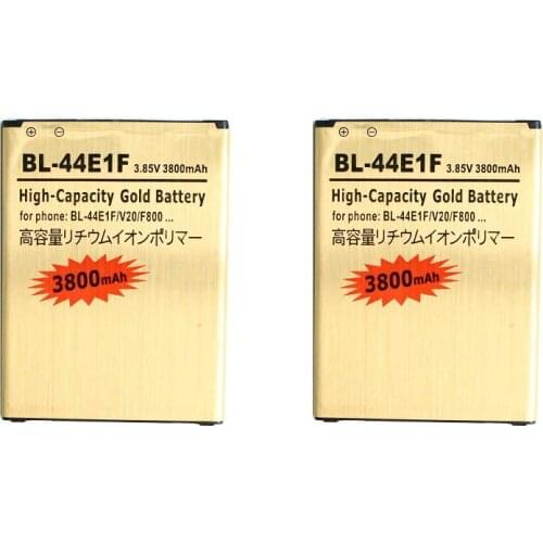 Ciszean 2pcs/lot 3800mAh BL-44E1F / BL44E1F / BL 44E1F Gold Replacement Battery For LG V20 H990 F800 + Tracking Code