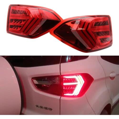 DNO LED Taillight For Ford Ecosport 2013 2014 2015- 2019 Auto Rear Running Lamp Brake Reverse Dynamic Turn Signal Car Tail Light