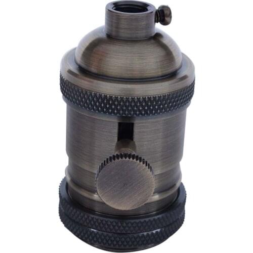 E27 ES Vintage Retro Edison Screw Bulb Socket Lamp Holder Light With Switch bronze
