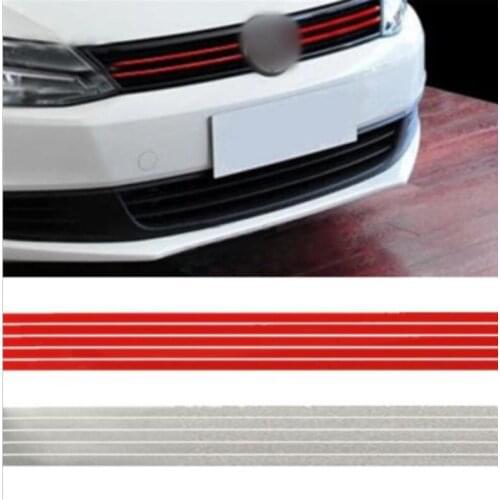 JX-LCLYL Red Front Hood Grill Grille Decal Sticker For VW Volkswagen Golf 6 7 Tiguan