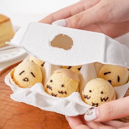 Cupcake Take-Out Package Disposable Pulp Packing Box For Cake Dessert Wrapping Container Chocolate Gift Box Food Grade Material