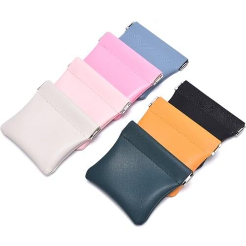 Mini 1PCS Women Men Short Wallet Bag Money Change Pu Leather Coin Purse Small Little Key Business Credit Card Holder