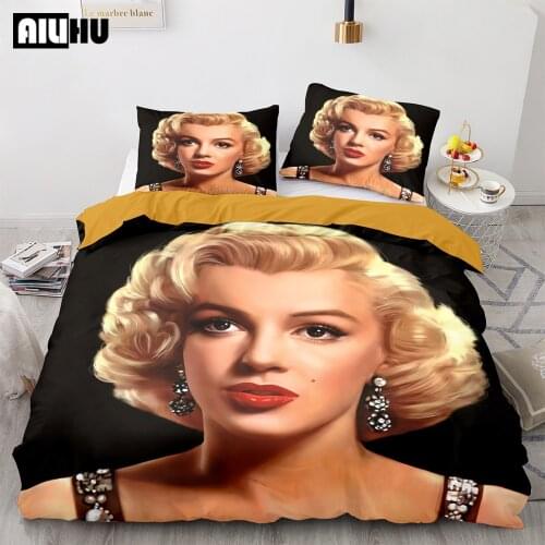Marilyn Monroe Duvet Cover Printing Quilt Cover For Home Bedding Set Queen King Size Comforter Cover Single Double Bedclothes