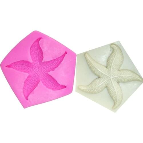 M0412 Starfish cooking tool wedding decoration tools Silicone Mould baking Fondant Sugar Craft DIY Cake candy