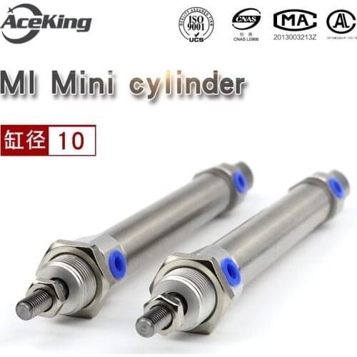 MI10× 25/50/75/100/125/150-sca-u-cm stainless steel mini cylinder MIC16 with buffer MI10-25SCA MI10-50SCA MI10-75SCA