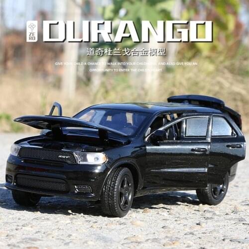 1:32 Dodges Durango Model Alloy Car With Light Pull Back Six Open Doors Model Metal Vehicle Diecast Collection Gifts Toys Boys