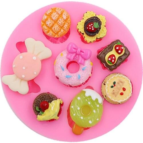 Cartoon ice cream candy candy cakes silicone mold DIY handmade chocolate crafty cakes dessert decoration baking gadgets new