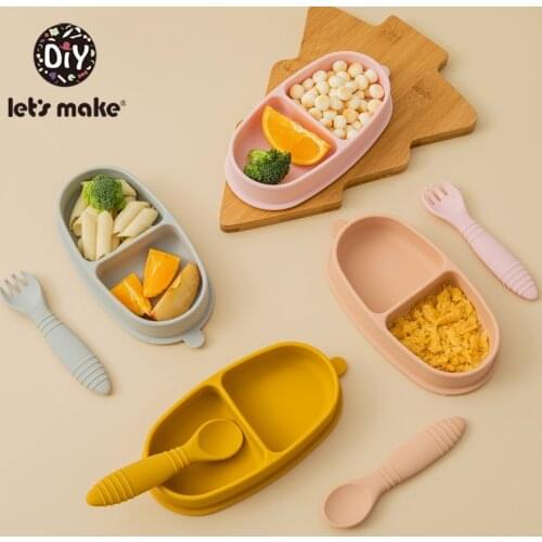 Lets Make 1Set Baby Feeding Anti-slip Pads Two-sided Suction Cup Children Silicone Baby Feeding Bowl Dish Mats Coaster for Kids