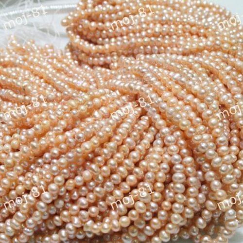 NEW 6-7mm Pink Natural Real Freshwater Pearl loose Beads strands 14" A