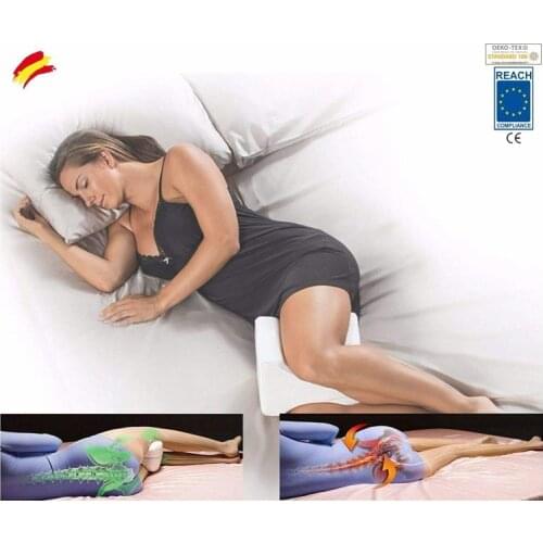 AIMO pillow knee pad orthopedic legs, 25x20x14 / 7cms high density viscoslastic foam i punt blanc