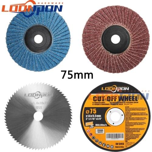 Bore Diameter 10mm Diameter 75mm HSS Saw Blade Polish Saw Blade 80 Grit Grinding Wheels Blades Wood Cutting For Angle Grinder