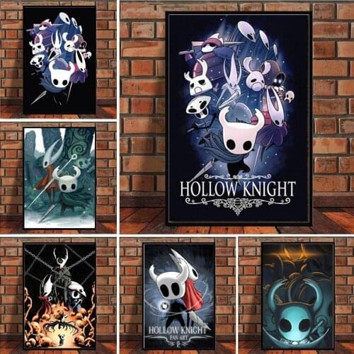 The Game Poster Hollow Knight Map Decoration Canvas Painting HD Hallownest Poster Wall Art Pictures Classic Kids Room Home Decor