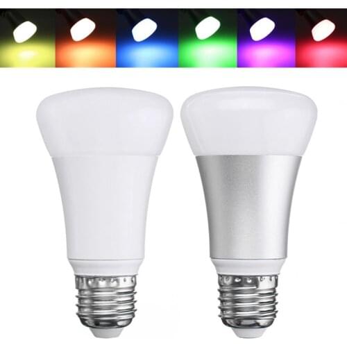 RGBW LED Bulb E27 AC 85-265V Smart Home Color Changing Light Spotlight Down Lamp Bulbs Bluetooth Wireless Interface Lampada