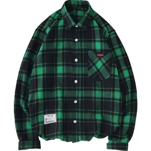 Spring Autumn Plaid Shirt Men New Male Casual Long Sleeve Shirt High Quality Man Clothes рубашка платье dress