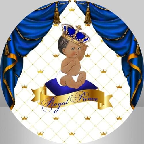 Sensfun Black Baby 1st Birthday Photographic Backgrounds Royal Blue Baby Theme Party Photo Backdrop